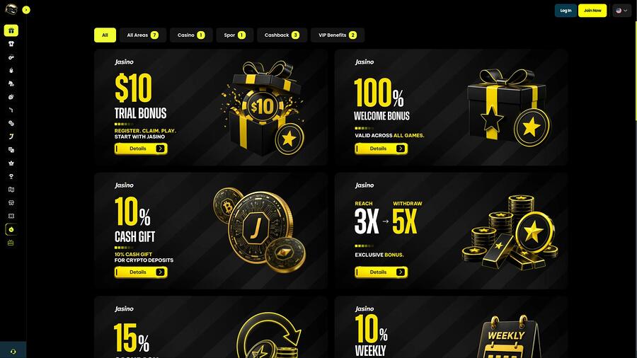 Jasino Casino promotions page