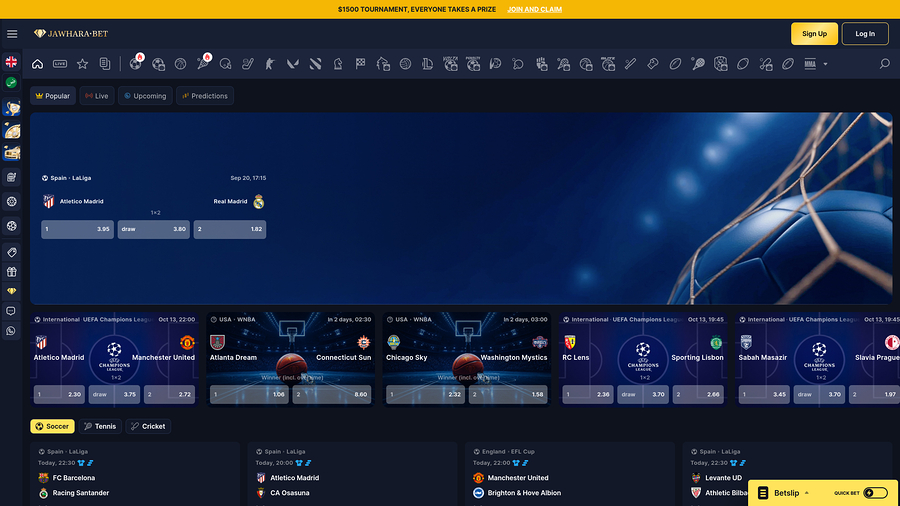 Sports screenshot of Jawhara Casino