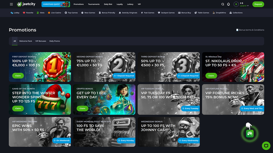 Jeetcity Casino Promotions Desktop