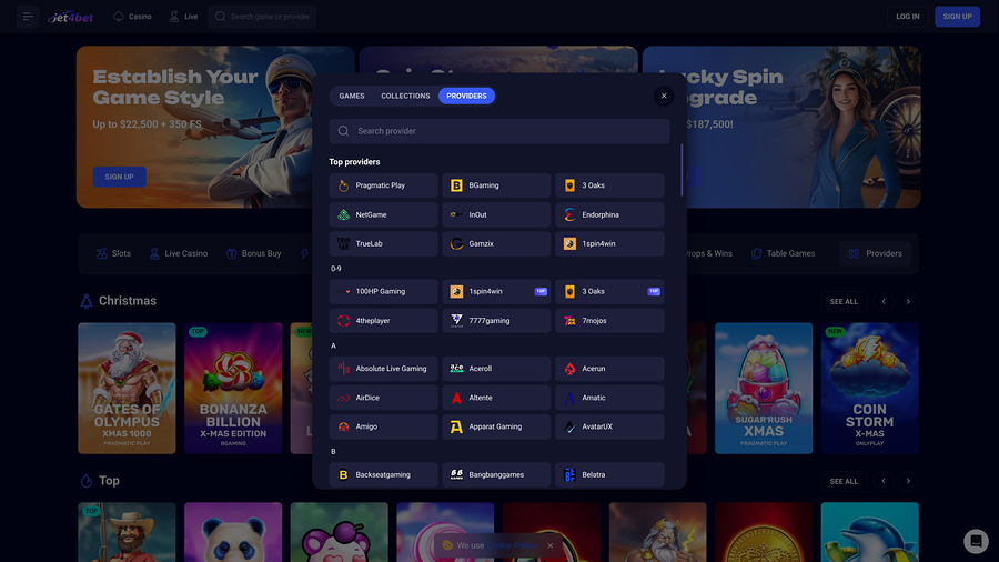 Desarrolladores de juegos de escritorio para el casino Jet4bet