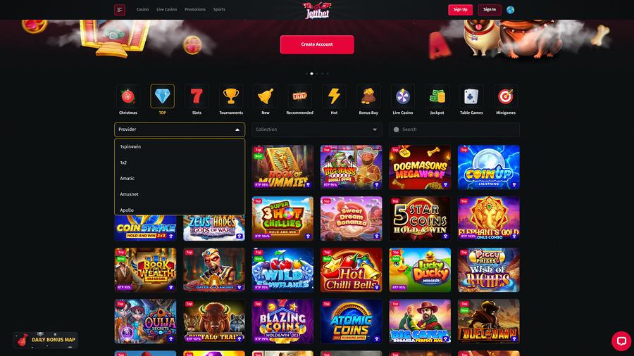 Jettbet Casino Game Developers Desktop