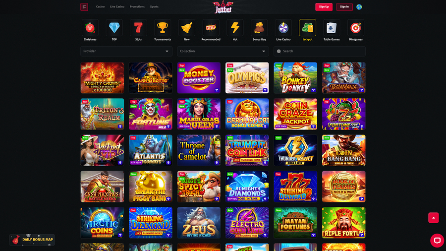 Jettbet Casino Jackpot Desktop