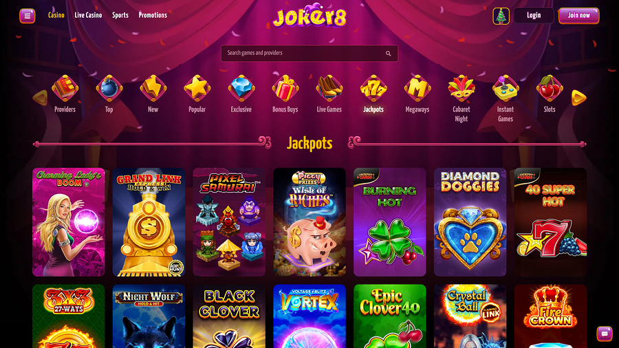 Joker8 Casino Jackpot Desktop
