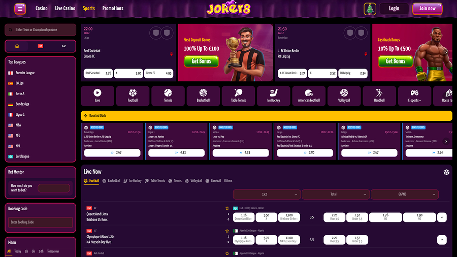Joker8 Casino Sports Desktop