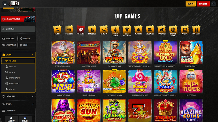 Jokery Casino Desktop Games