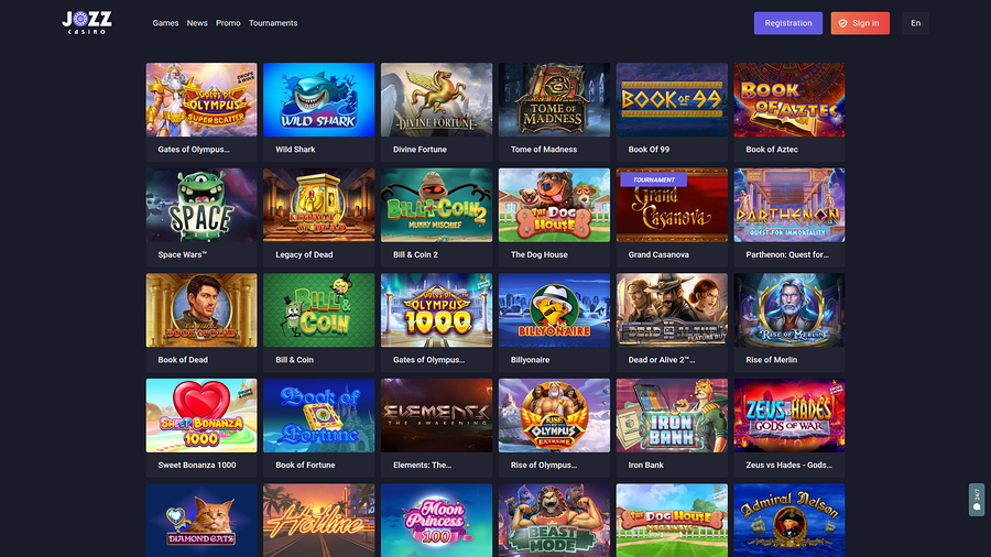 Jozz Casino Desktop Games