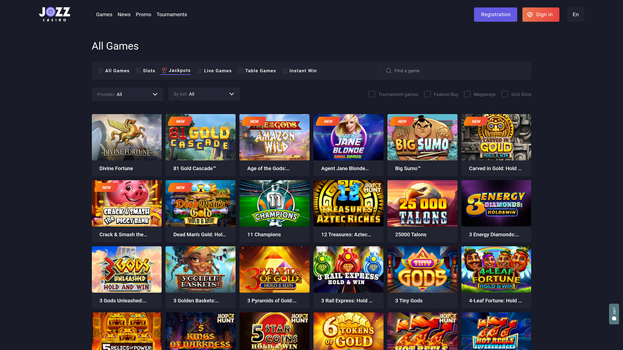 Jozz Casino Desktop Jackpot