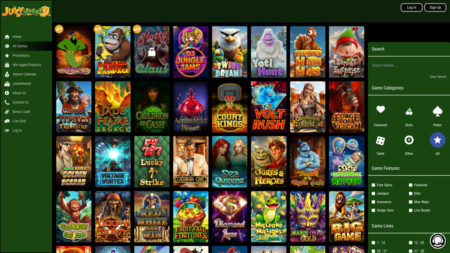 Juicy Vegas Casino Desktop Games