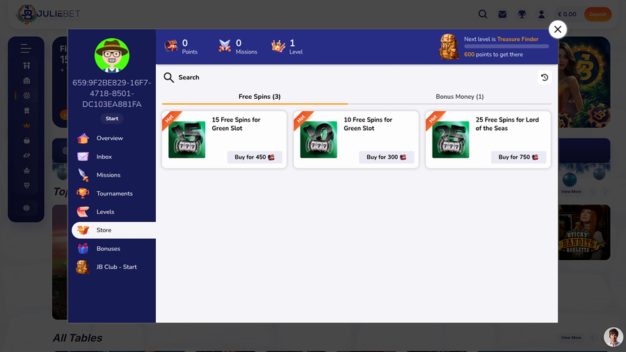 Juliebet Casino Desktop Store