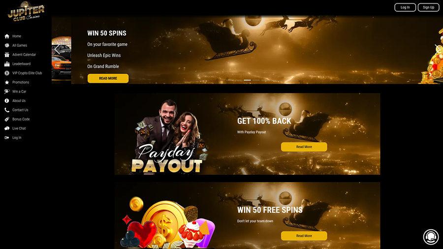 Jupiter Club Casino Desktop Promotions