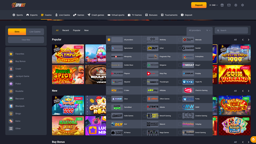 JVSPINBET Casino Desktop Game Developers