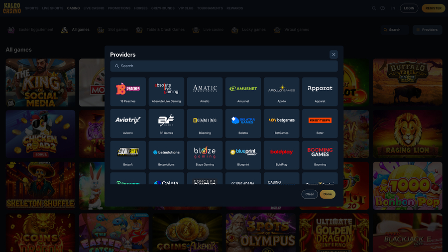 Desarrolladores de juegos de casino Kaleo