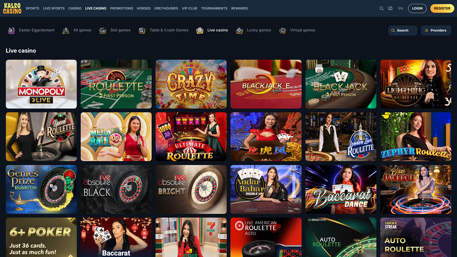 Casino Kaleo con crupier en vivo