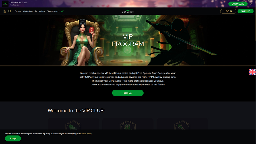 Katsubet Casino Desktop VIP Program