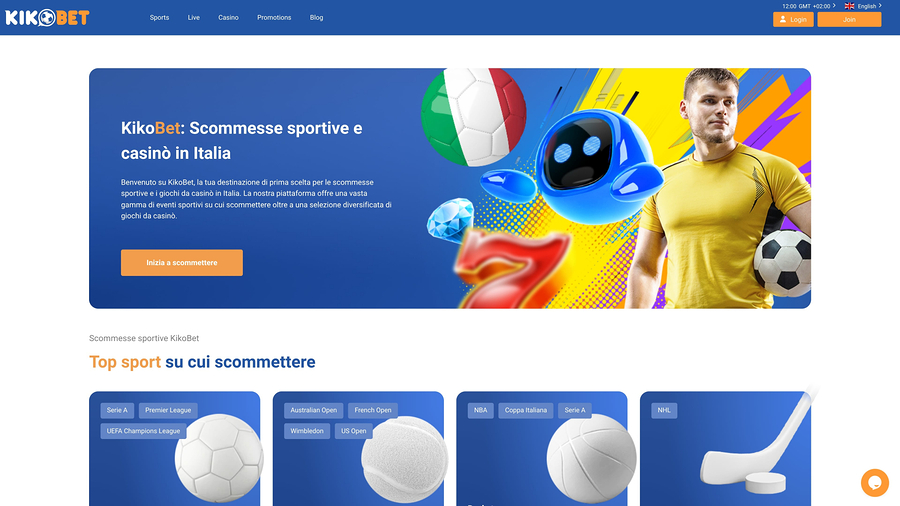 Kikobet Casino Homepage Desktop