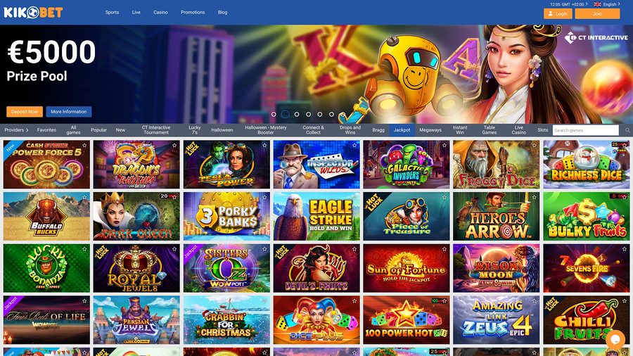 Kikobet Casino Jackpot Desktop