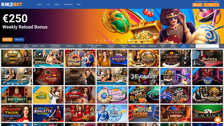 Kikobet Casino Live Dealer Desktop