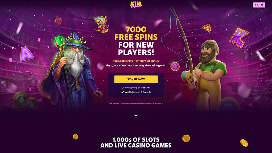 Kim Casino Homepage Desktop