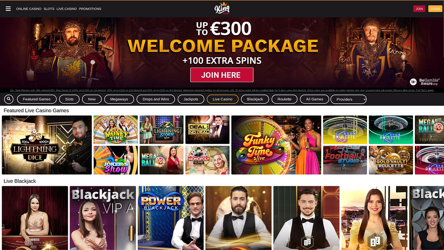 King Casino Live Dealer Desktop