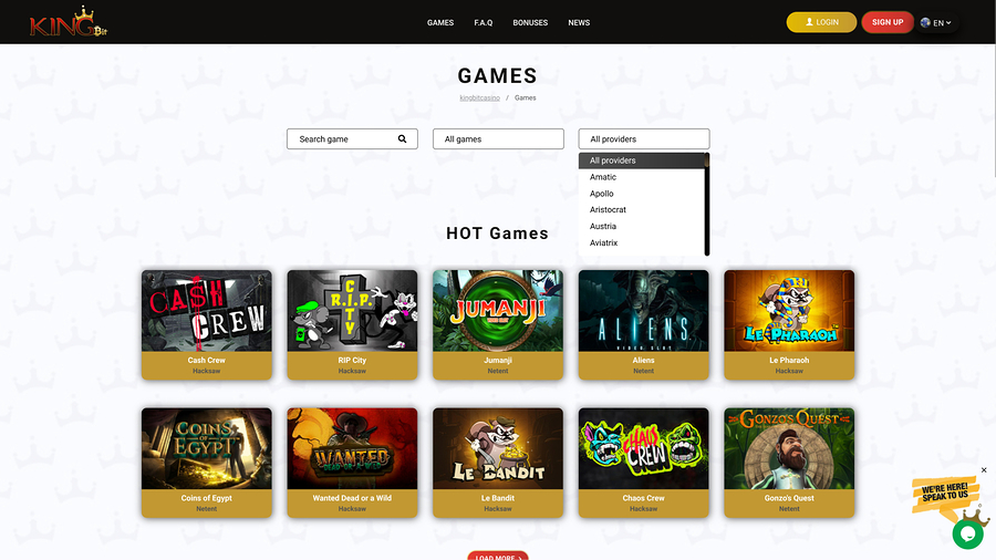 KingBit Casino Game Developers Desktop