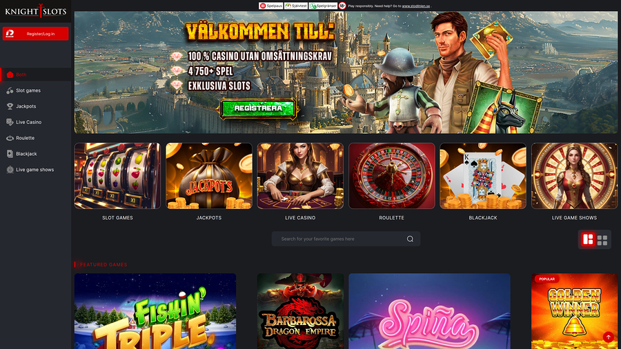 Knightslots Desktop Homepage