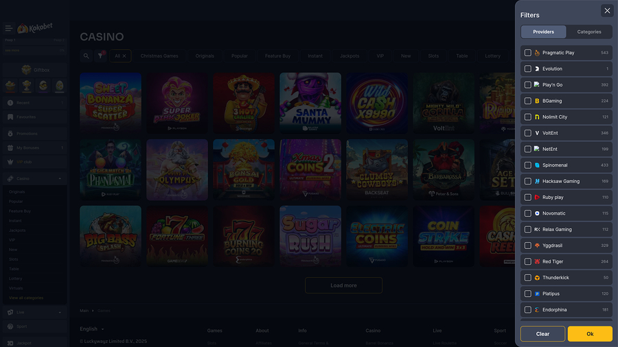 Koko.bet Casino Desktop Game Developers