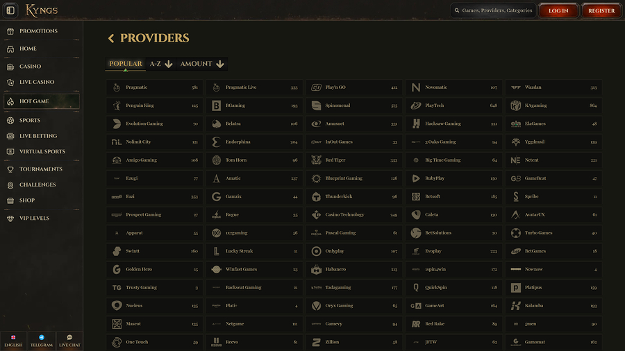 Kyngs Casino Desktop Game Developers