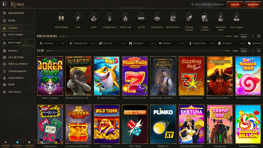Kyngs Casino Desktop Games