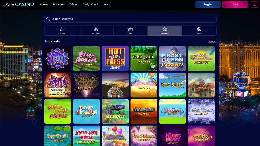 Late Casino Desktop Jackpot