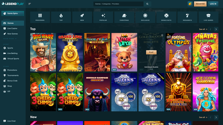 Legend Play Casino Desktop Games