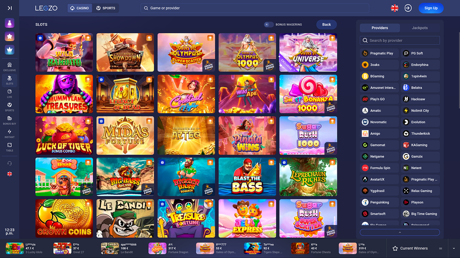 Desarrolladores de juegos de escritorio de Legzo Casino