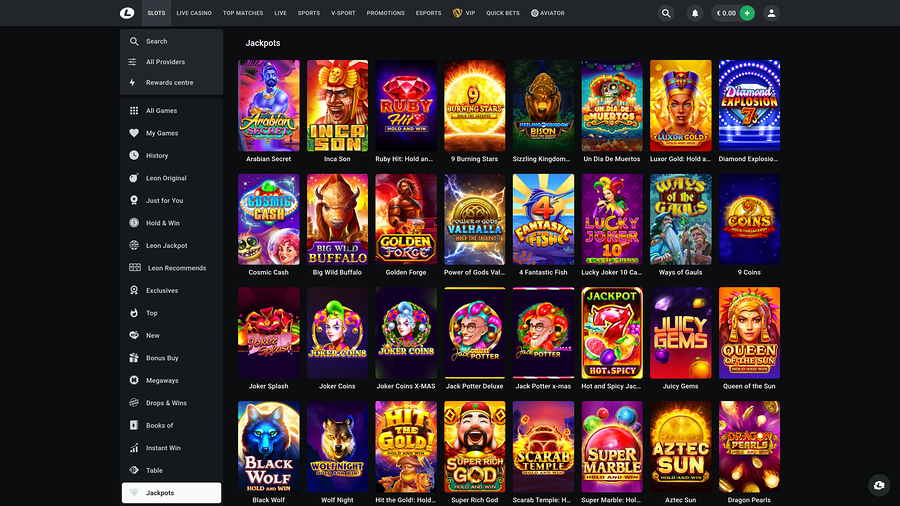 Leon Casino Desktop Jackpot