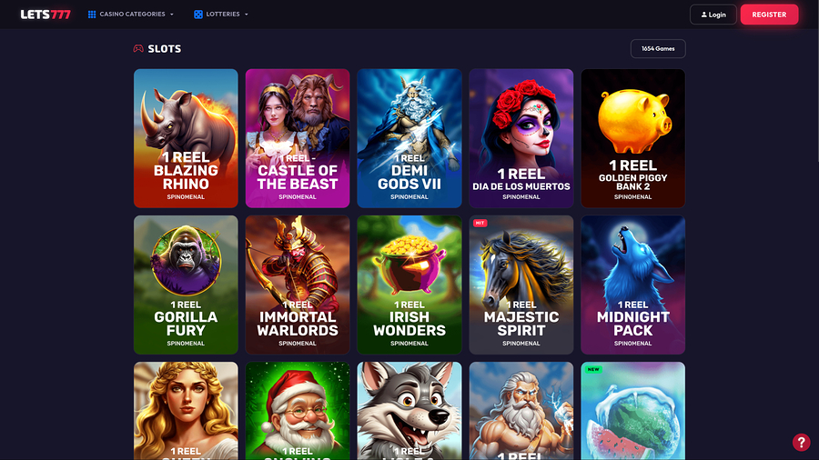 Lets777 Casino Desktop Games