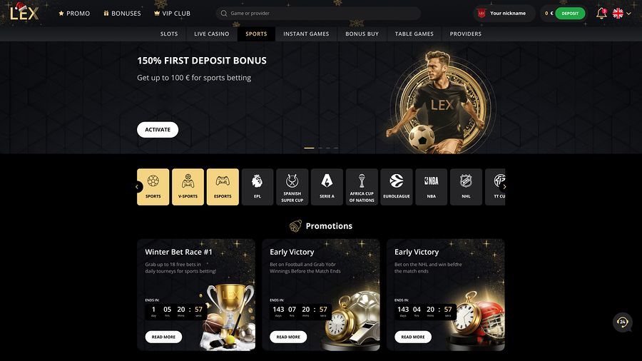 Lex Casino Desktop Sports