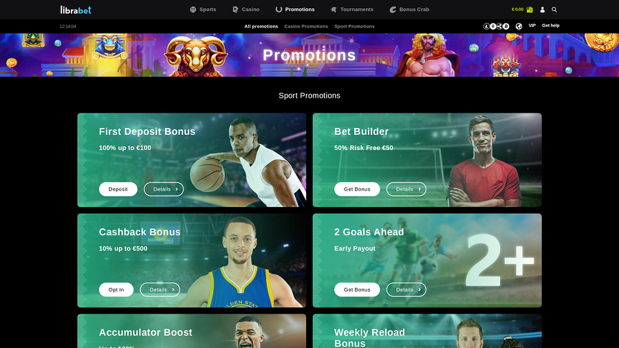 Librabet Casino Desktop Promotions