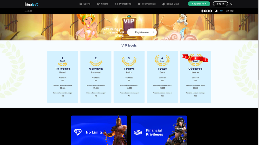 LibraBet Casino Desktop VIP Program