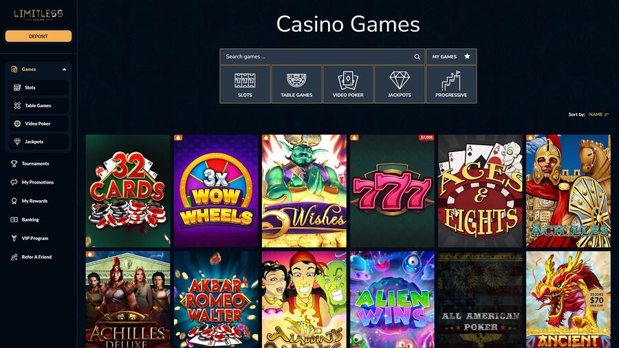 Limitless Casino Desktop Games