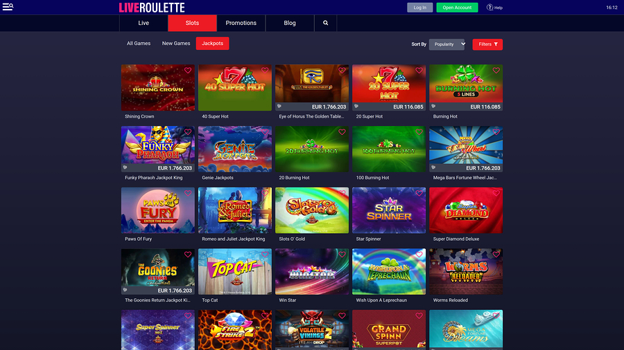 Live Roulette Casino Desktop Jackpot