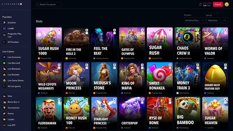 Livecasino Desktop Games