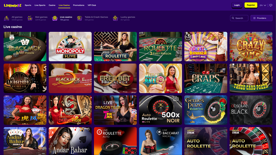 LiveWinz Casino Live Dealer