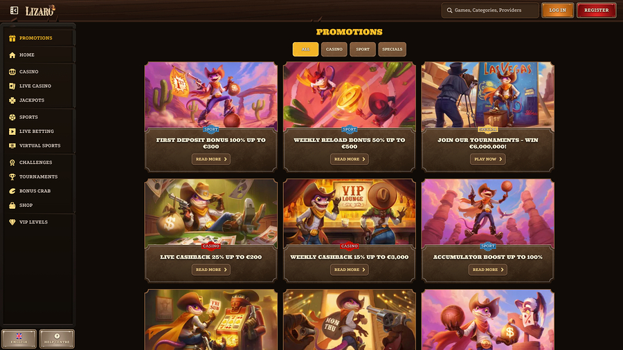 Lizaro Casino Promotions