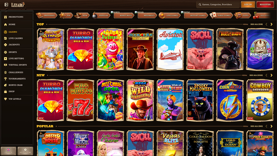 Lizaro Casino Games