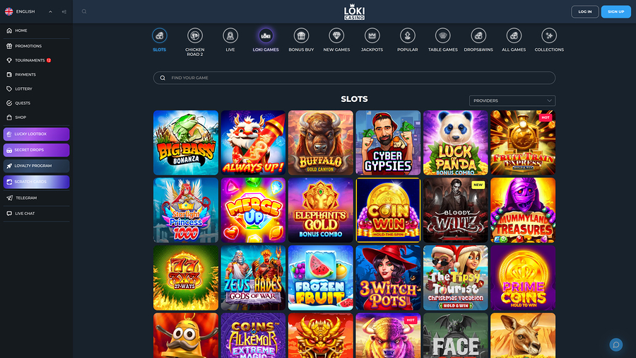 Loki Casino Desktop Games