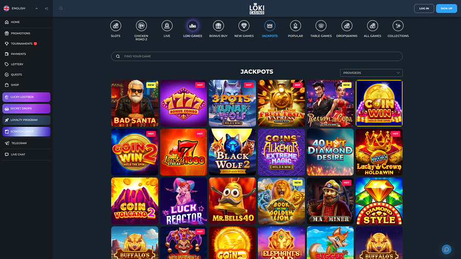 Loki Casino Desktop Jackpot