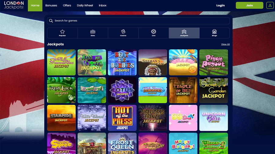 London Jackpots Casino Desktop Jackpot