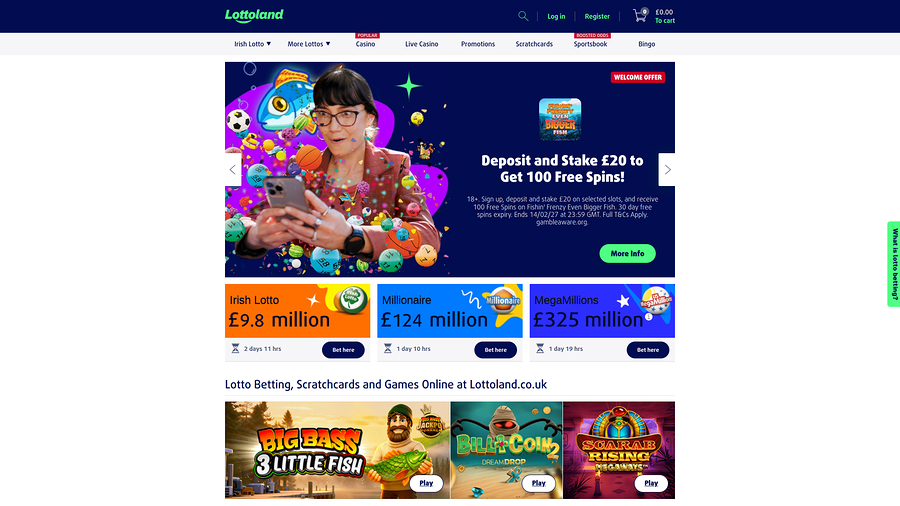 Lottoland Casino Desktop Homepage