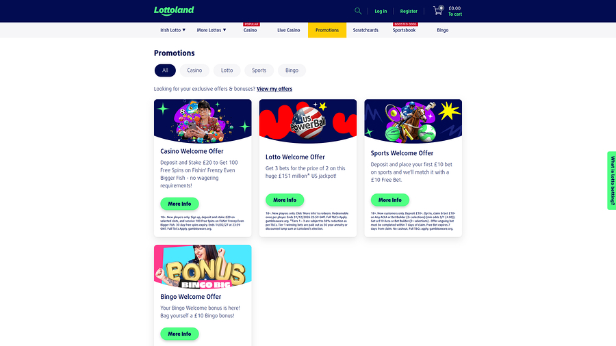 Lottoland Casino Desktop Promotions