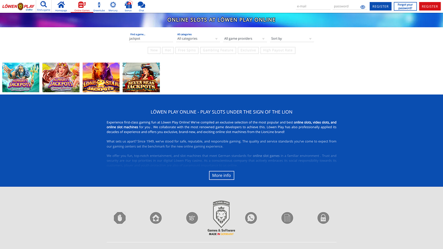 Lowen Play Desktop Jackpot