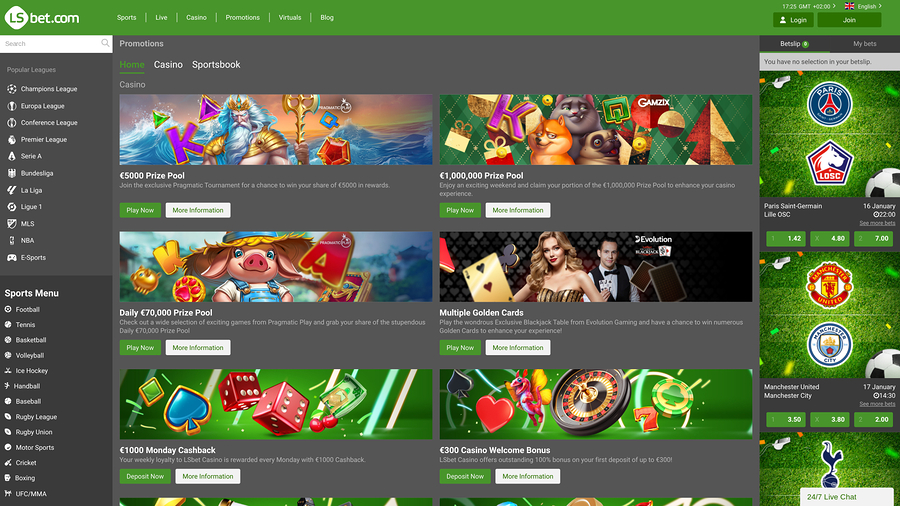 LSbet Casino Desktop Promotions