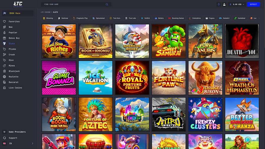 Juegos de escritorio de LTC Casino